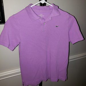Vineyard Vines Boys polo violet whale logo 12-14